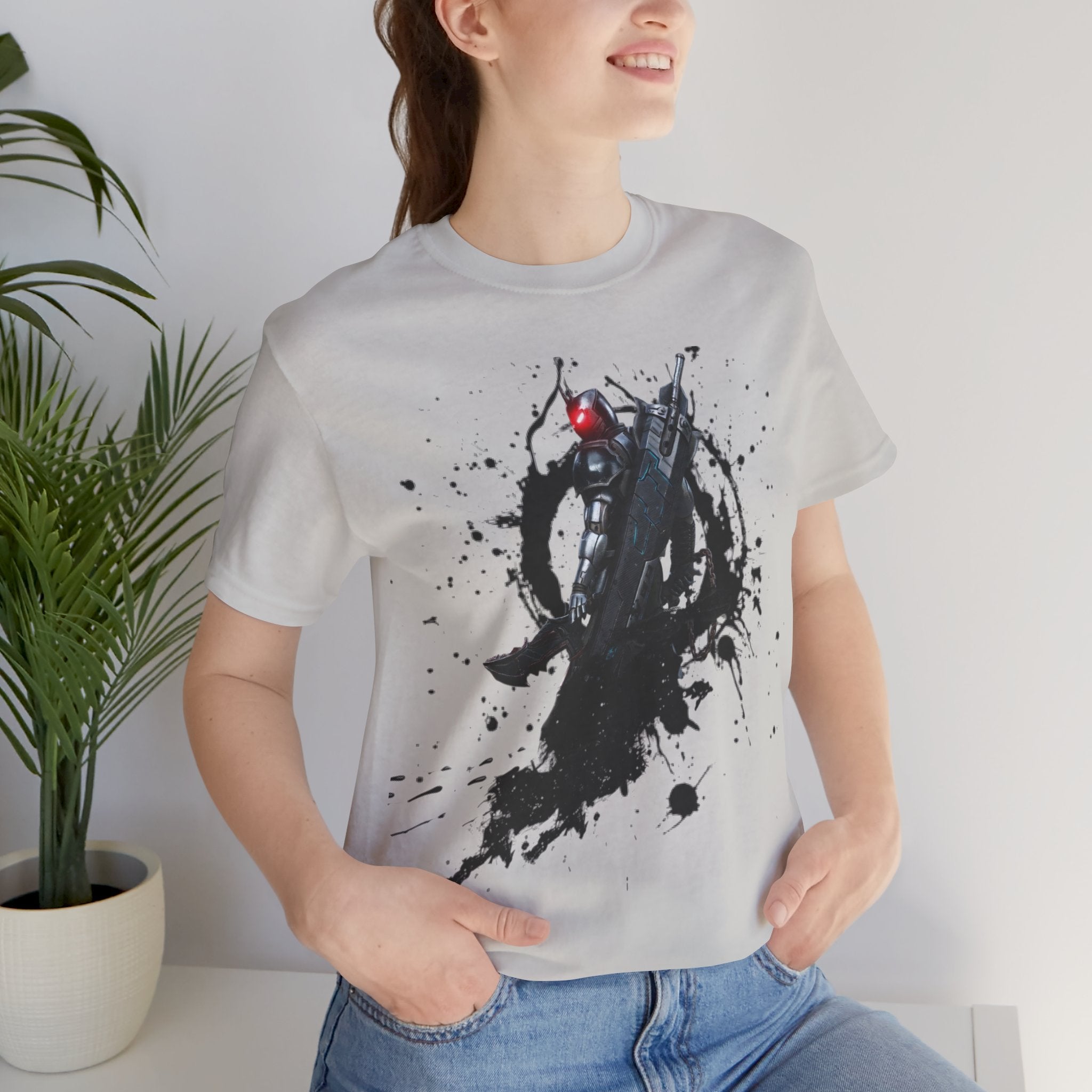 Splatter Noir Rifle Tee — Graphic Military Weapon Shirt
