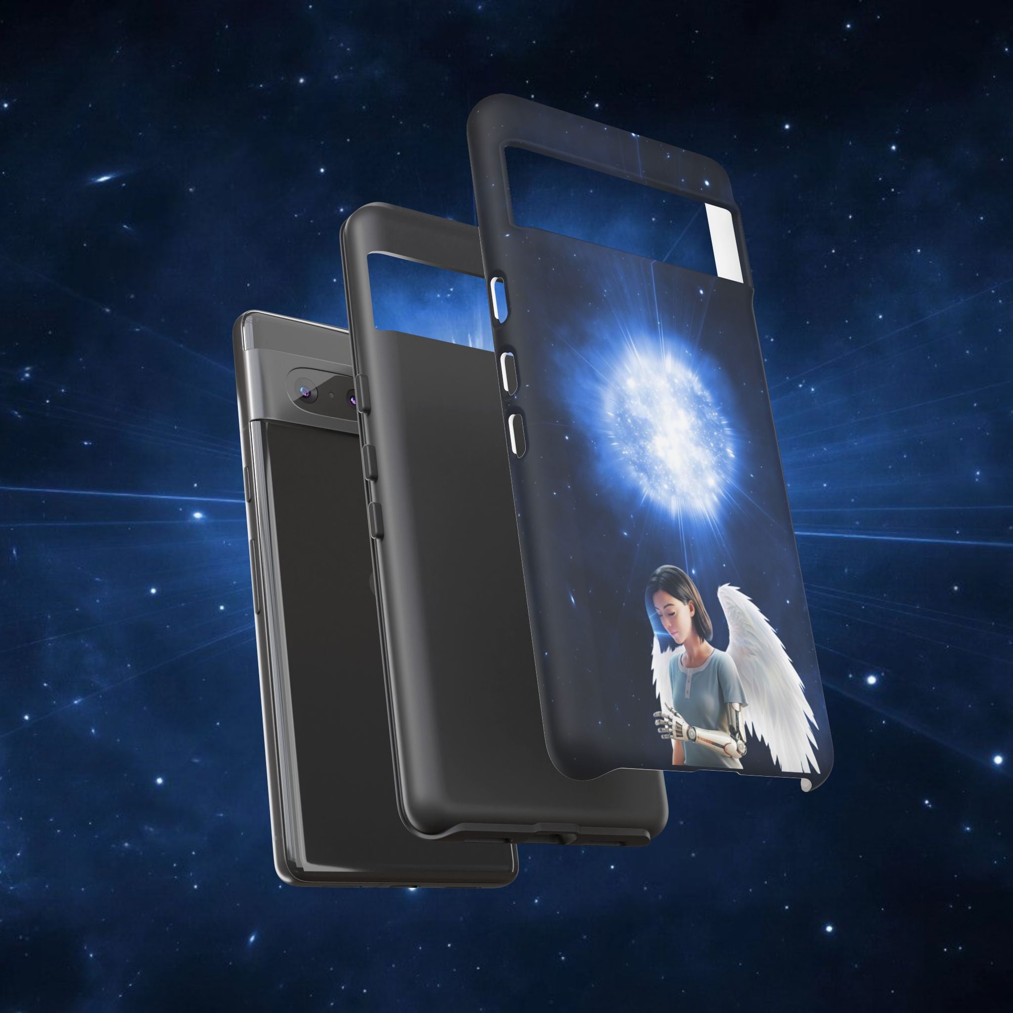 Angel Wings Galaxy Phone Case — Cosmic Light Protective Case ALITA BATTLE ANGEL