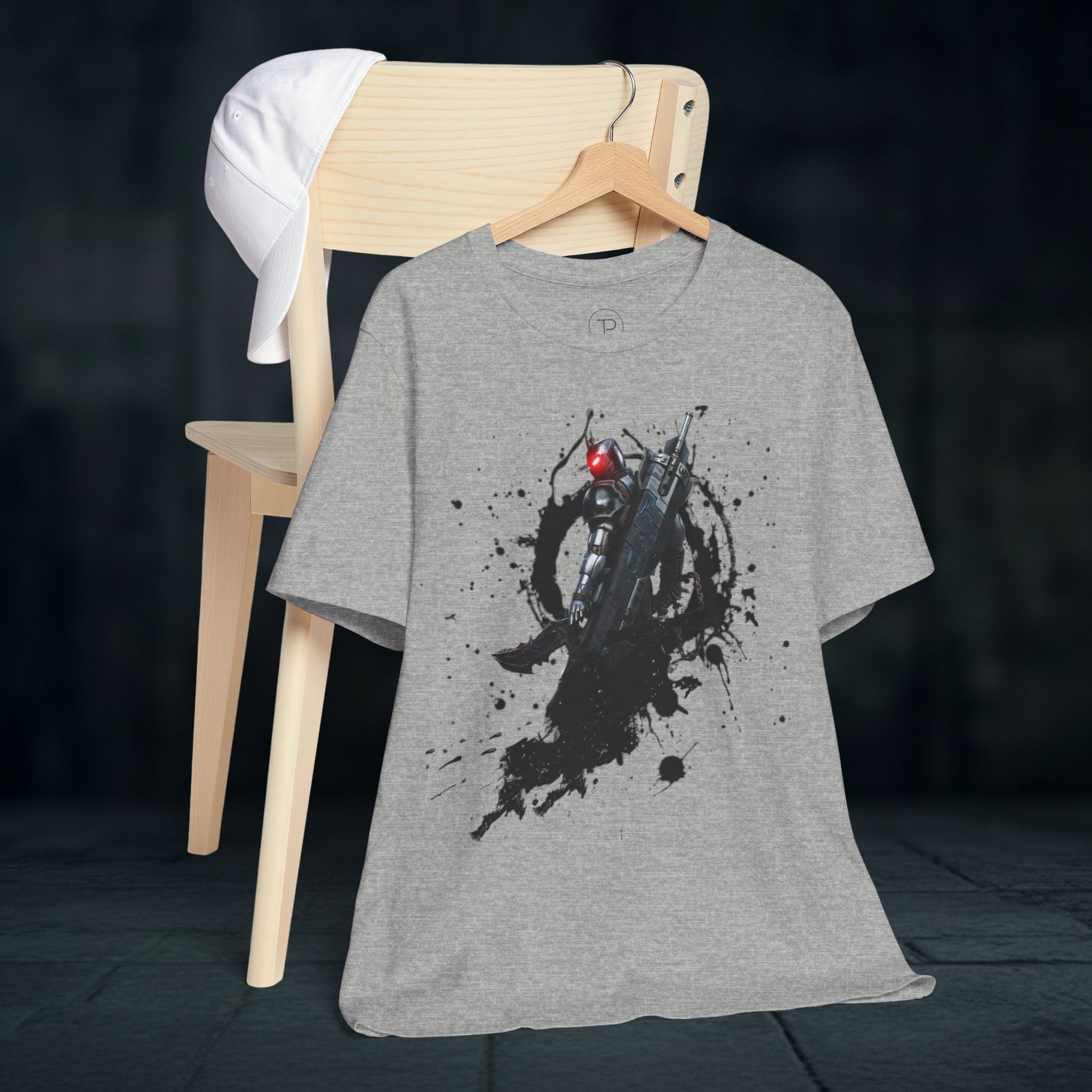Splatter Noir Rifle Tee — Graphic Military Weapon Shirt