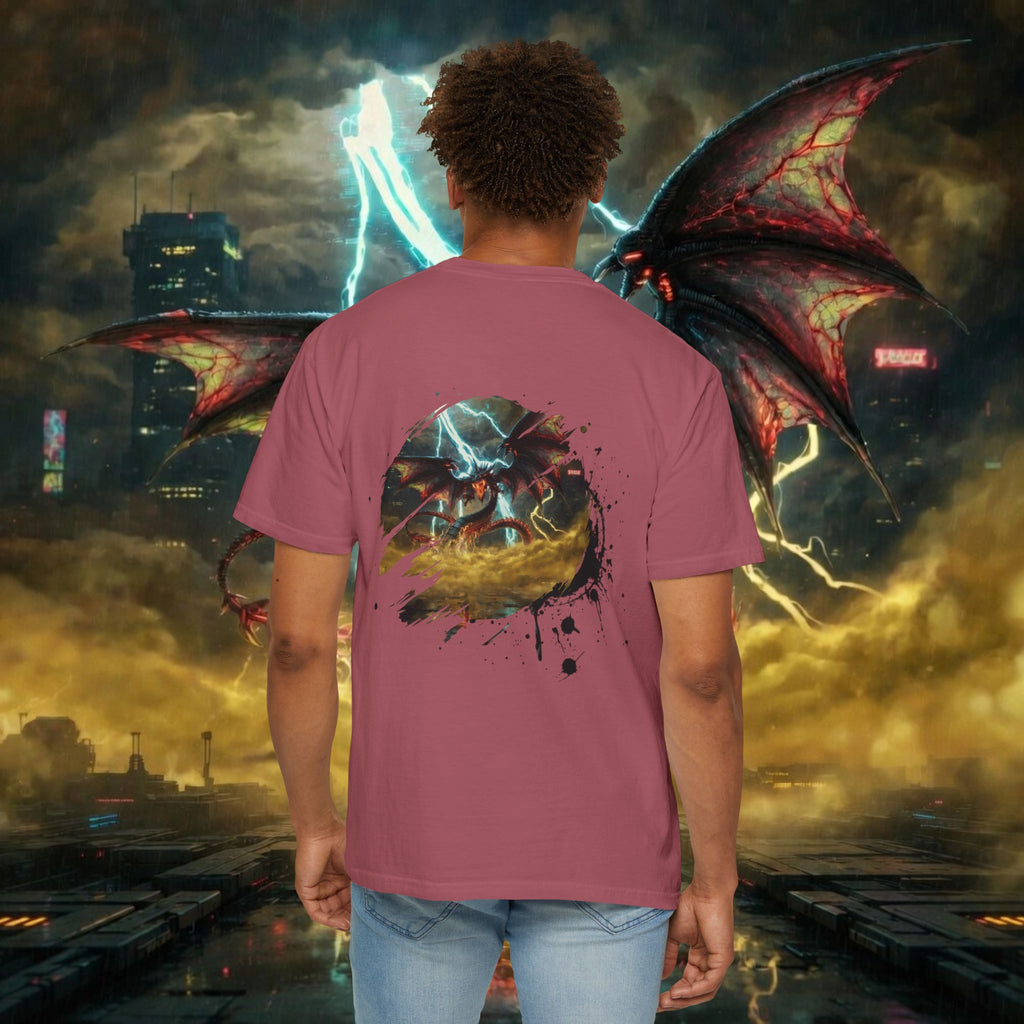 God of the Heavens T-Shirt — Mythic Storm Graphic Tee - slifer the sky dragon
