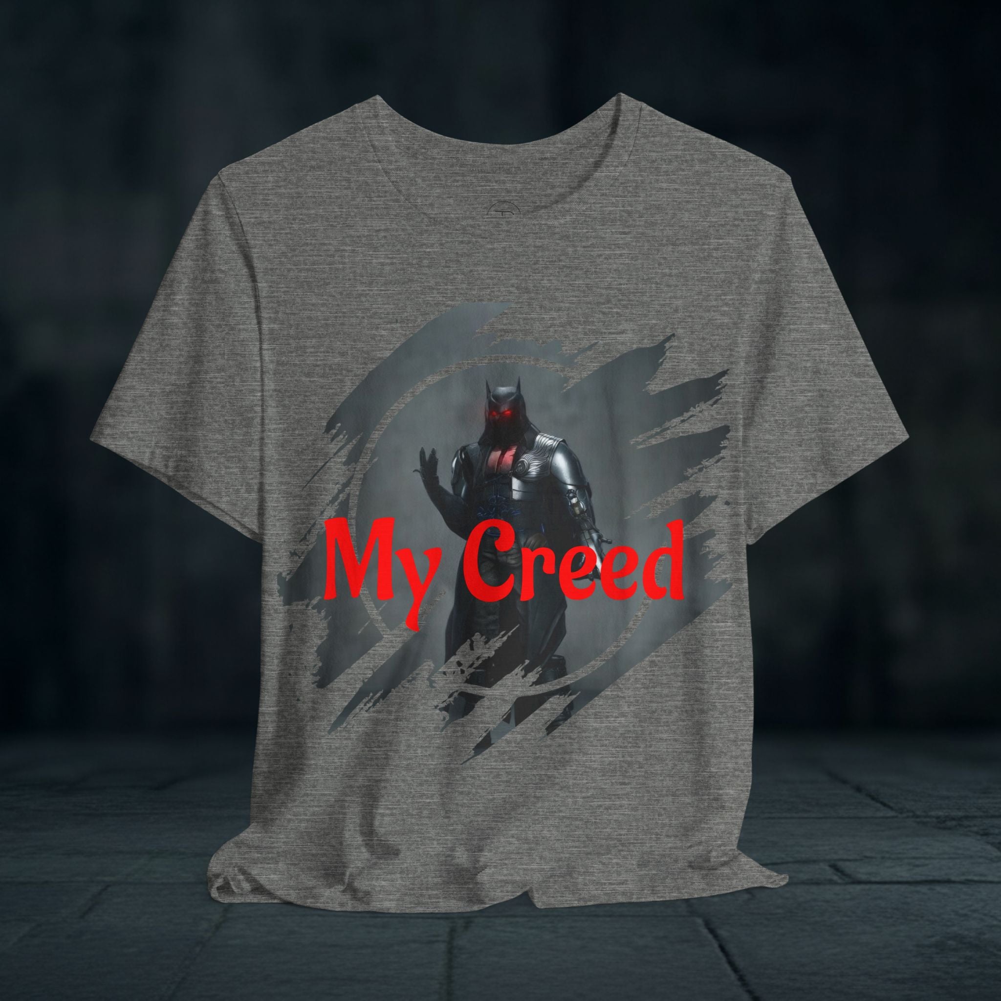 My Creed Graphic Tee — Dark Knight Sci‑Fi Illustration T‑Shirt