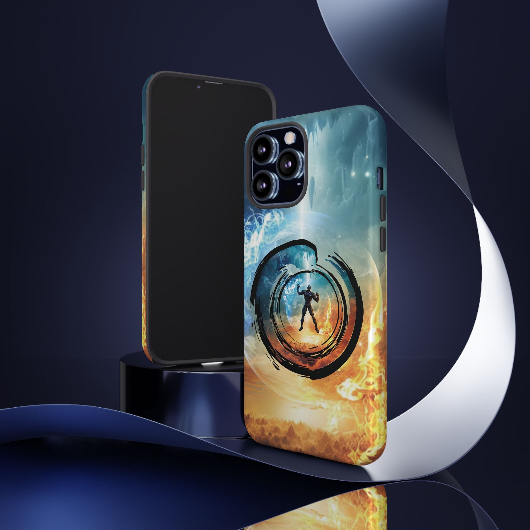 Phone Case — Elemental Warrior Fire & Ice Protective Tough Case - Ultron
