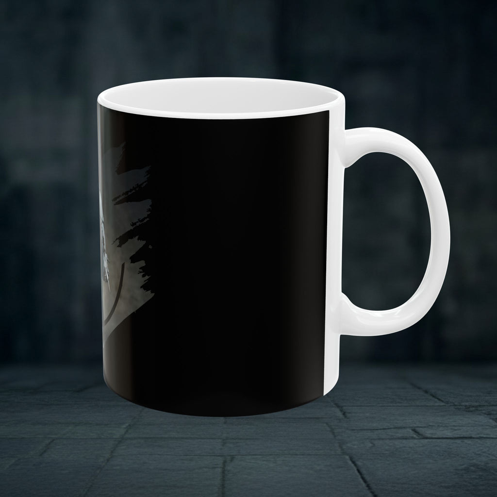 Dark Knight Ceramic Mug — Red-Eyed Armored Warrior Coffee Cup (11oz, 15oz)