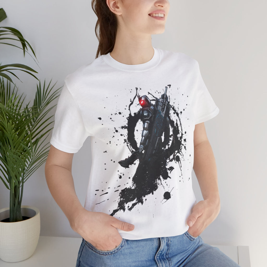 Splatter Noir Rifle Tee — Graphic Military Weapon Shirt
