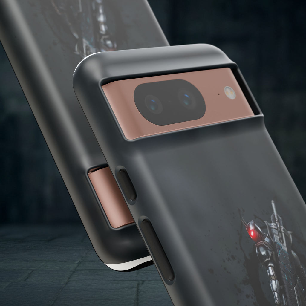 Tough Cases: Dark Cyber Soldier Phone Case — Rugged Sci‑Fi Armor Design