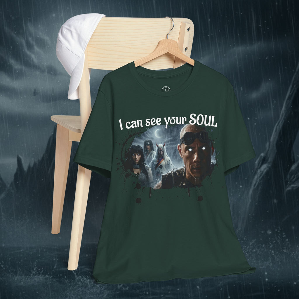 I Can See Your Soul T-Shirt — Gothic Horror Movie Graphic Tee - Byakugan Family and Riddick