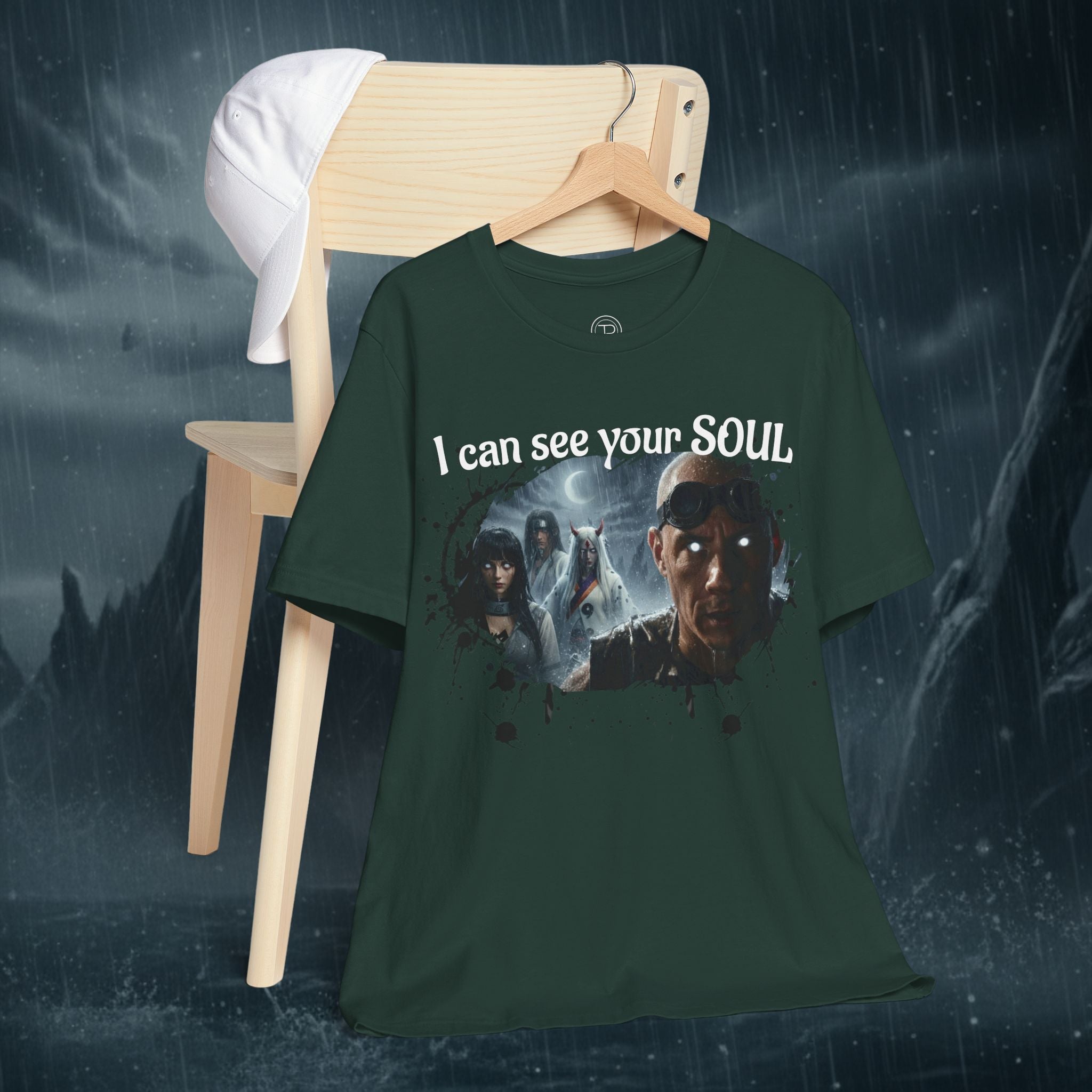 I Can See Your Soul T-Shirt — Gothic Horror Movie Graphic Tee - Byakugan Family and Riddick