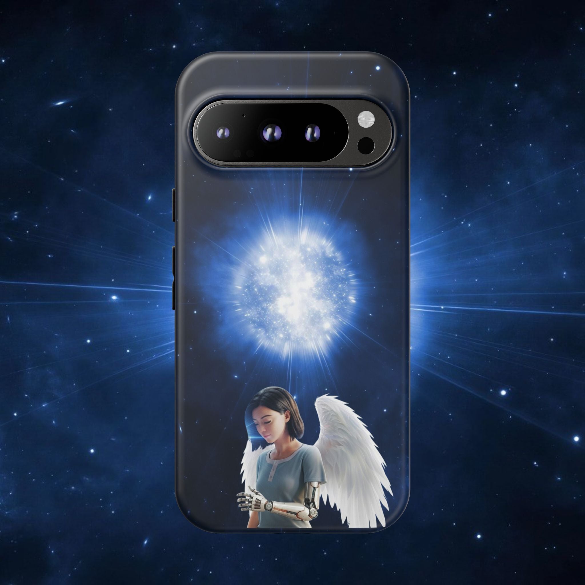 Angel Wings Galaxy Phone Case — Cosmic Light Protective Case ALITA BATTLE ANGEL