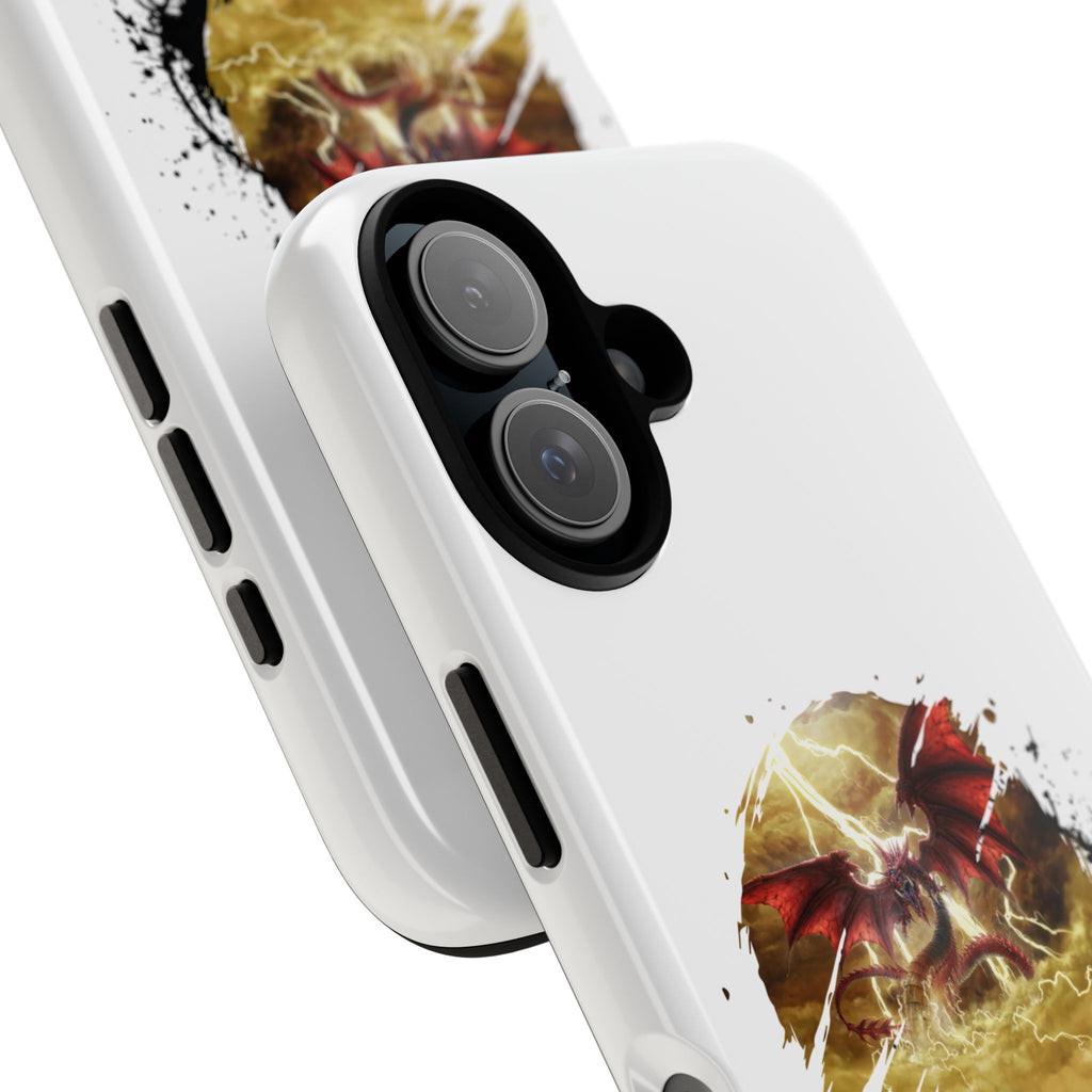 Gold Dragon Phone Case — Tough Protective Phone Case with Lightning Brush Art - slifer the sky dragon