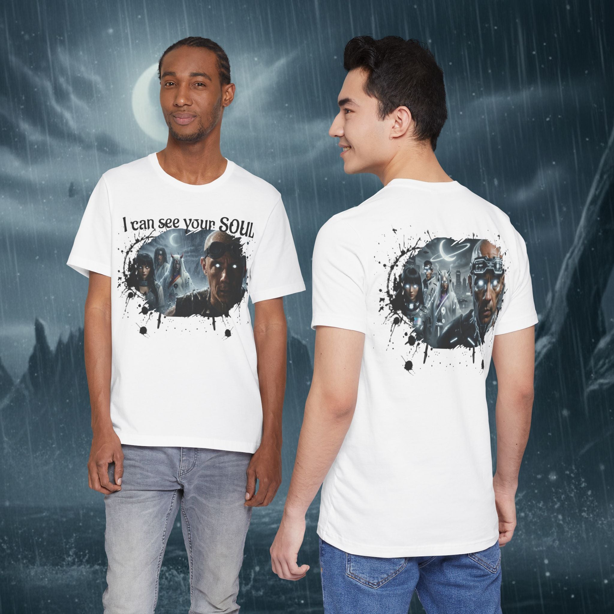 I Can See Your Soul T-Shirt — Gothic Horror Movie Graphic Tee - Byakugan Family and Riddick