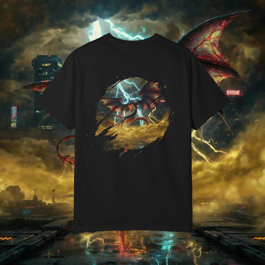 God of the Heavens T-Shirt — Mythic Storm Graphic Tee - slifer the sky dragon