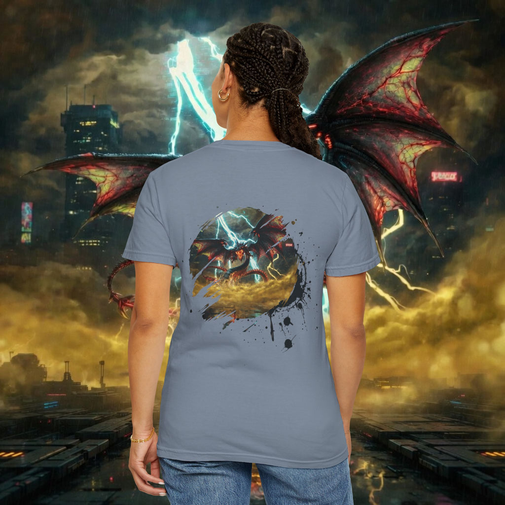 God of the Heavens T-Shirt — Mythic Storm Graphic Tee - slifer the sky dragon
