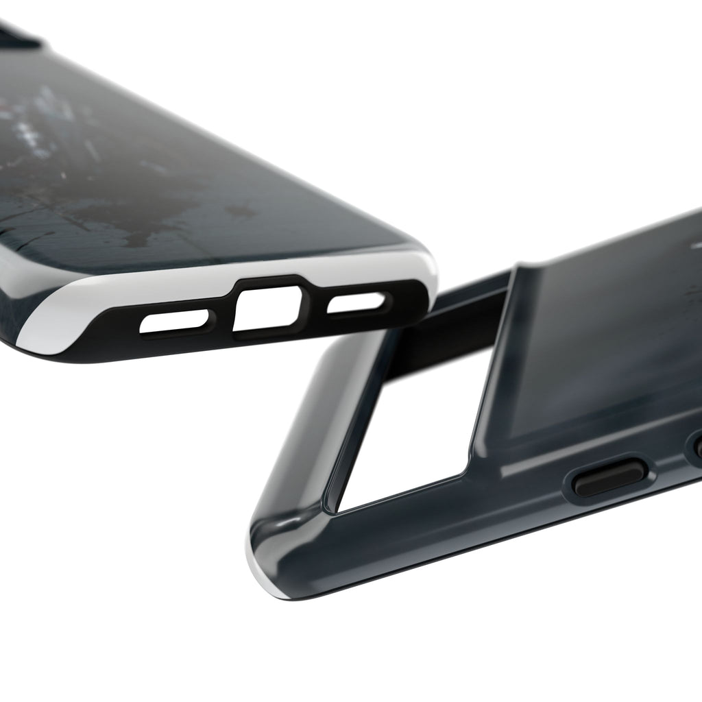 Tough Cases: Dark Cyber Soldier Phone Case — Rugged Sci‑Fi Armor Design