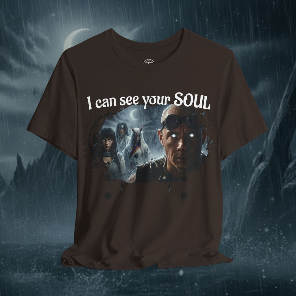 I Can See Your Soul T-Shirt — Gothic Horror Movie Graphic Tee - Byakugan Family and Riddick