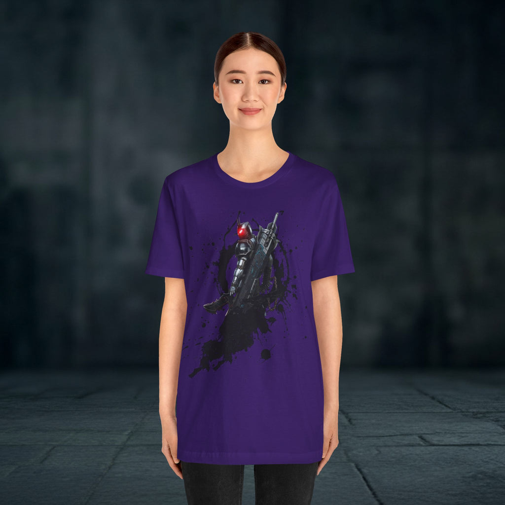 Splatter Noir Rifle Tee — Graphic Military Weapon Shirt