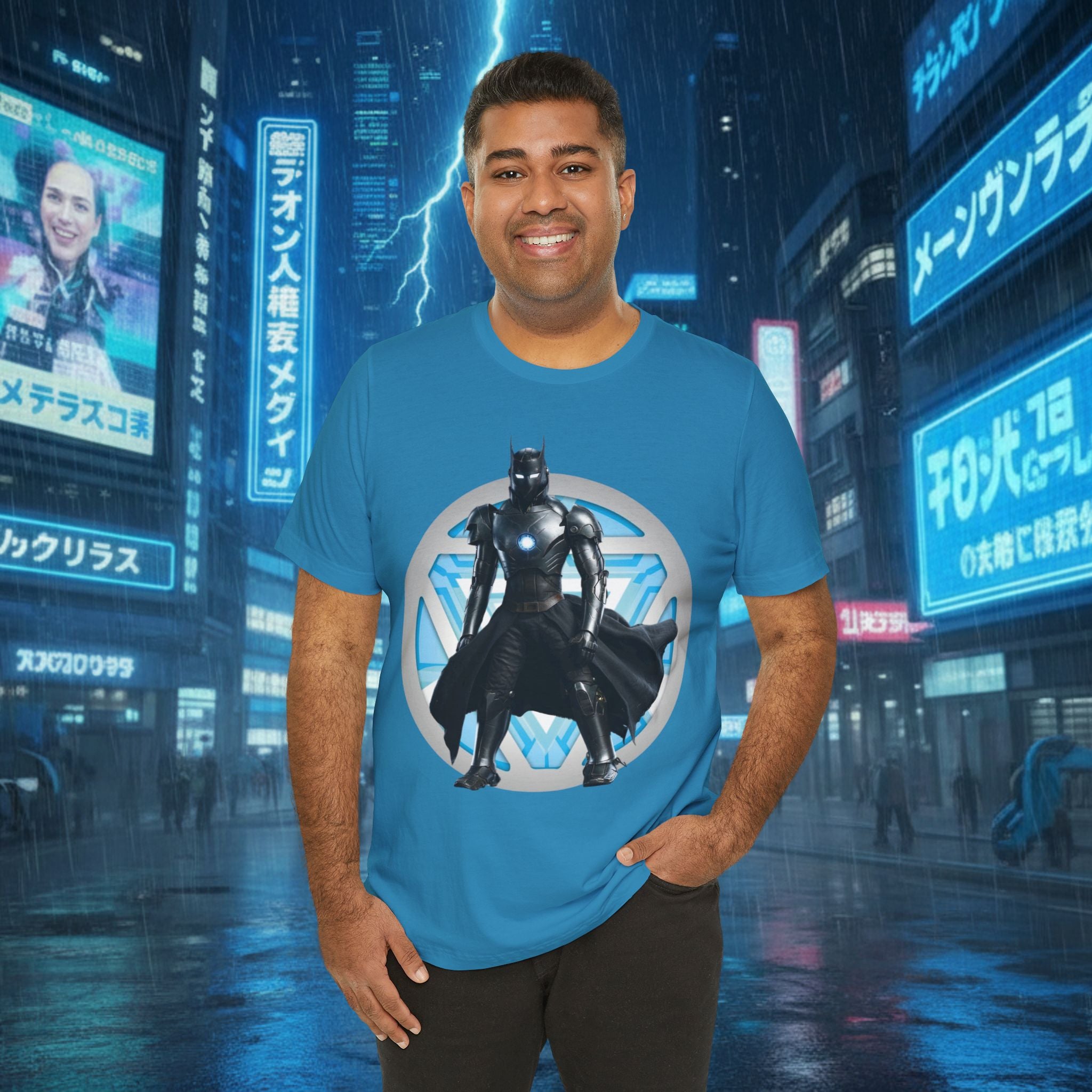 Batman Armor Graphic Tee – Futuristic Superhero T-Shirt - IRONMAN
