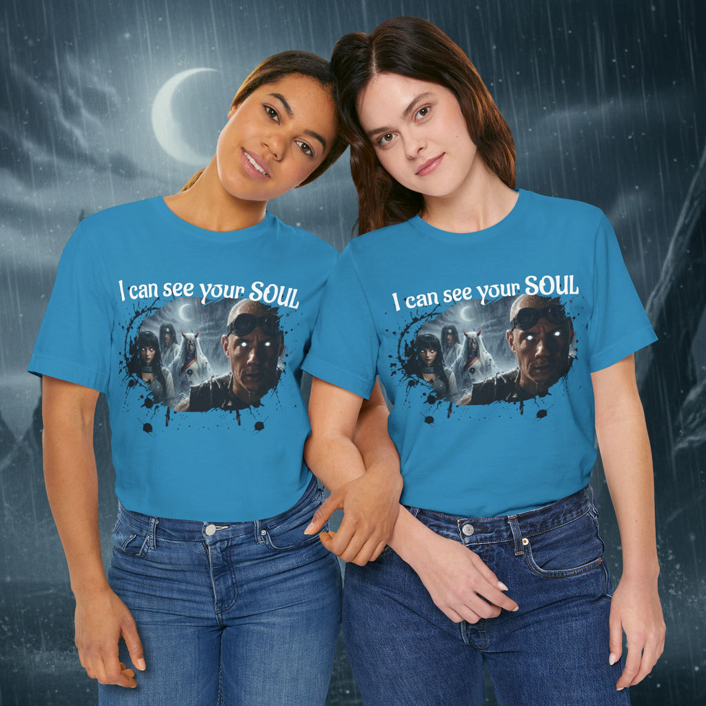 I Can See Your Soul T-Shirt — Gothic Horror Movie Graphic Tee - Byakugan Family and Riddick