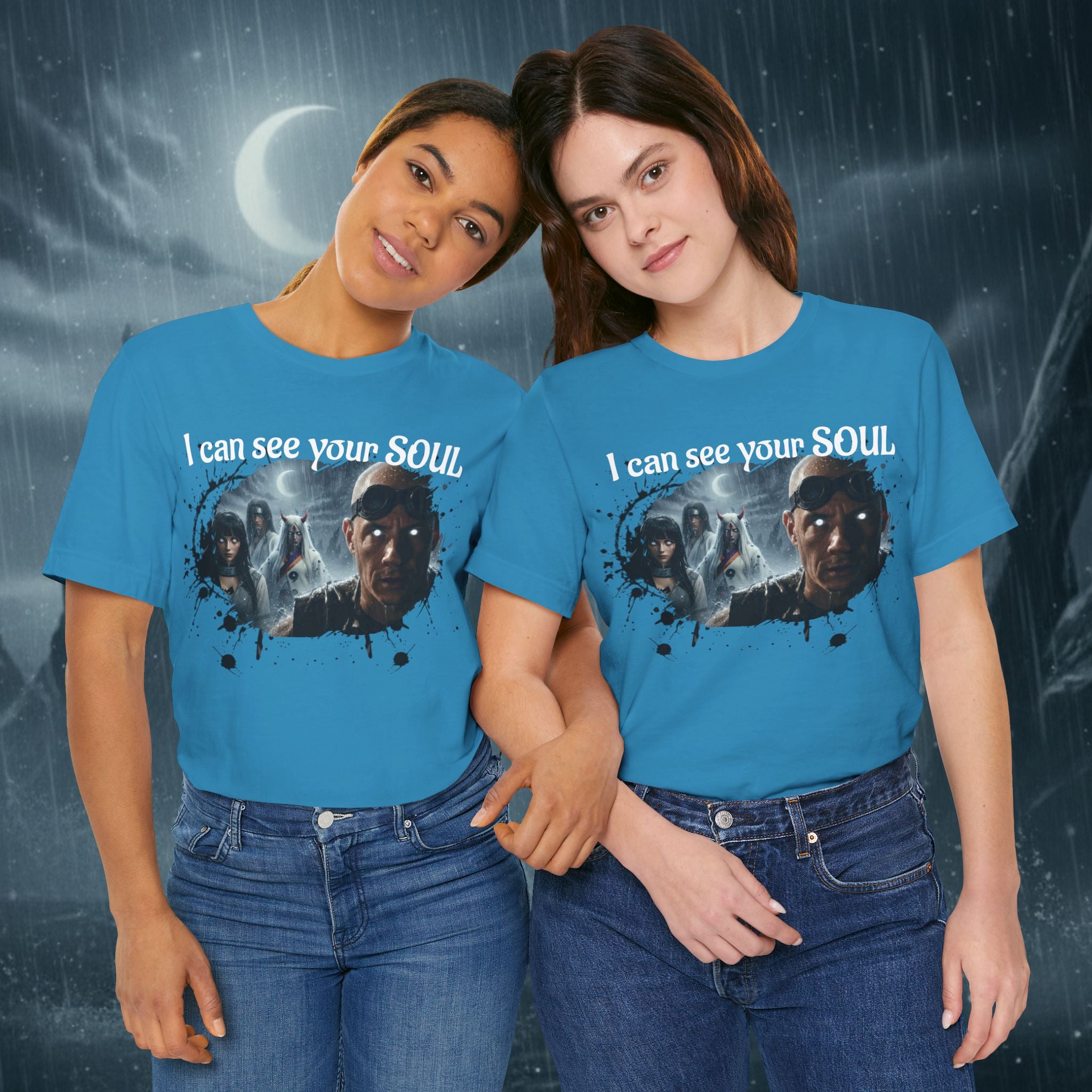 I Can See Your Soul T-Shirt — Gothic Horror Movie Graphic Tee - Byakugan Family and Riddick