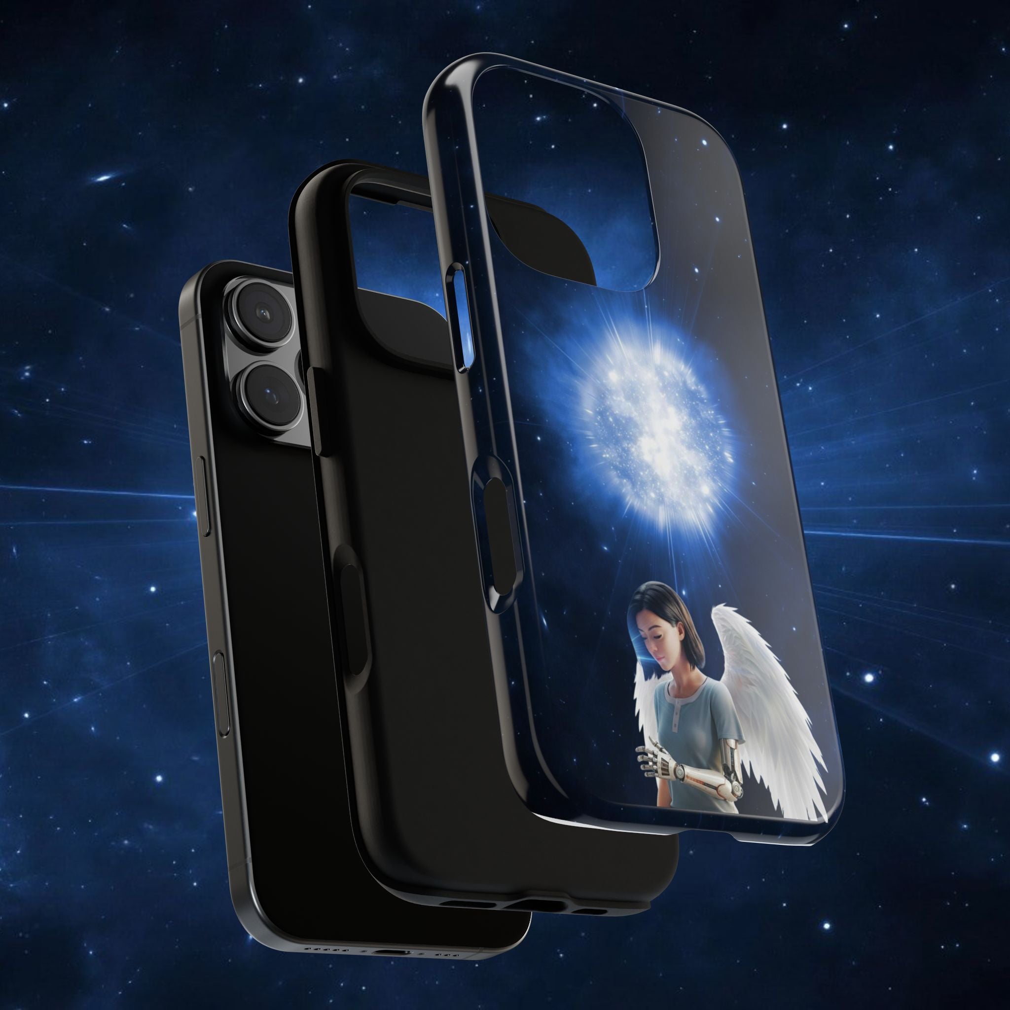 Angel Wings Galaxy Phone Case — Cosmic Light Protective Case ALITA BATTLE ANGEL