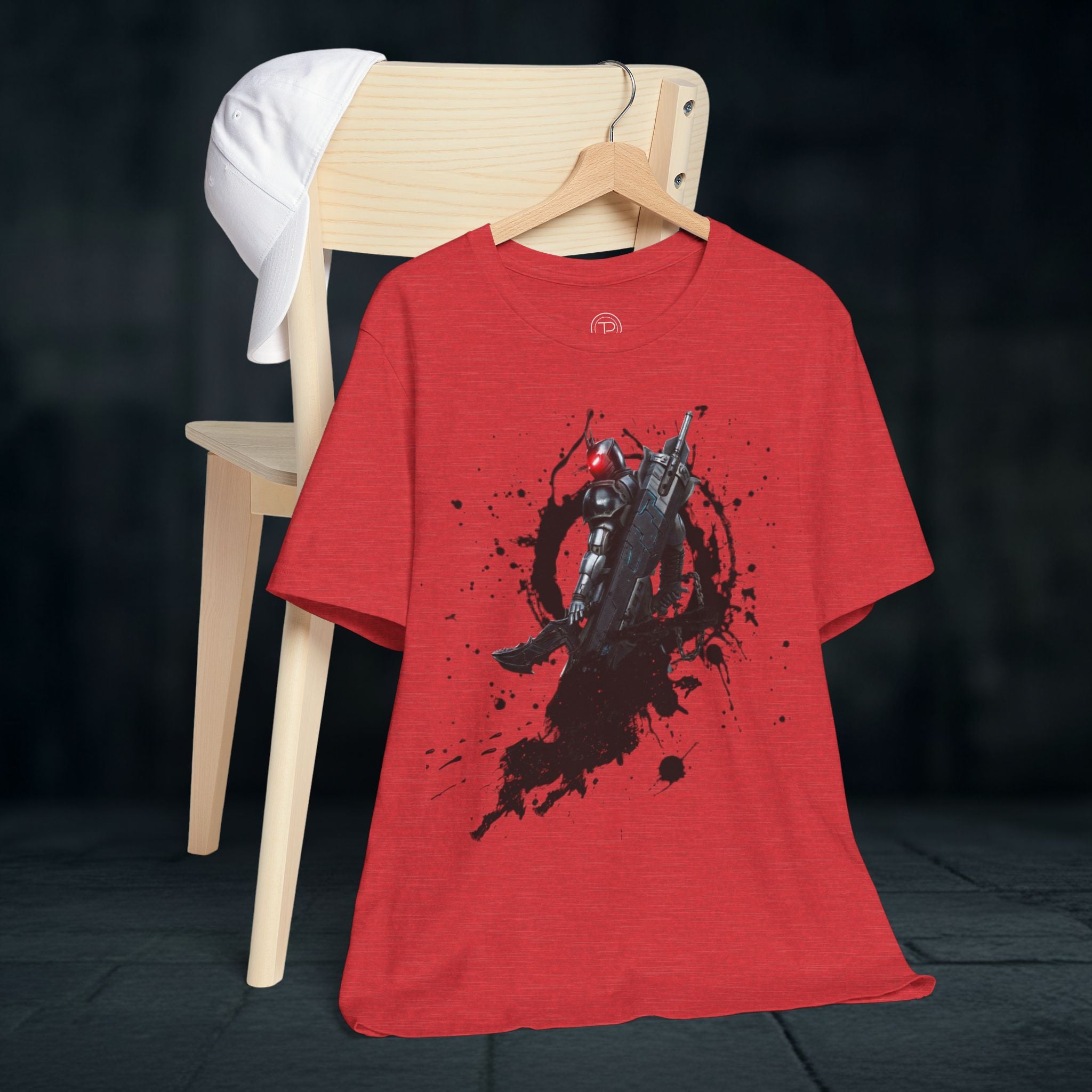 Splatter Noir Rifle Tee — Graphic Military Weapon Shirt