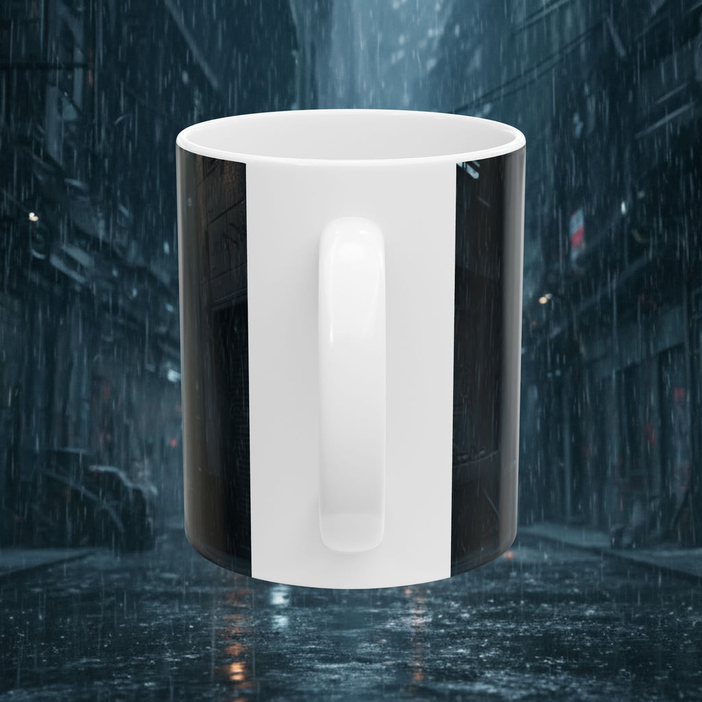 Cyberpunk Battle Ceramic Mug — Futuristic Warrior Design (11oz/15oz) - Battle Suits