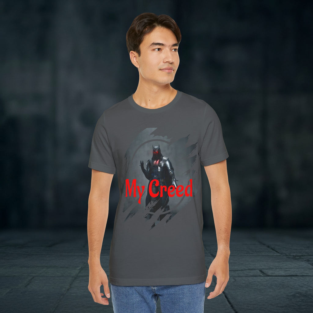 My Creed Graphic Tee — Dark Knight Sci‑Fi Illustration T‑Shirt