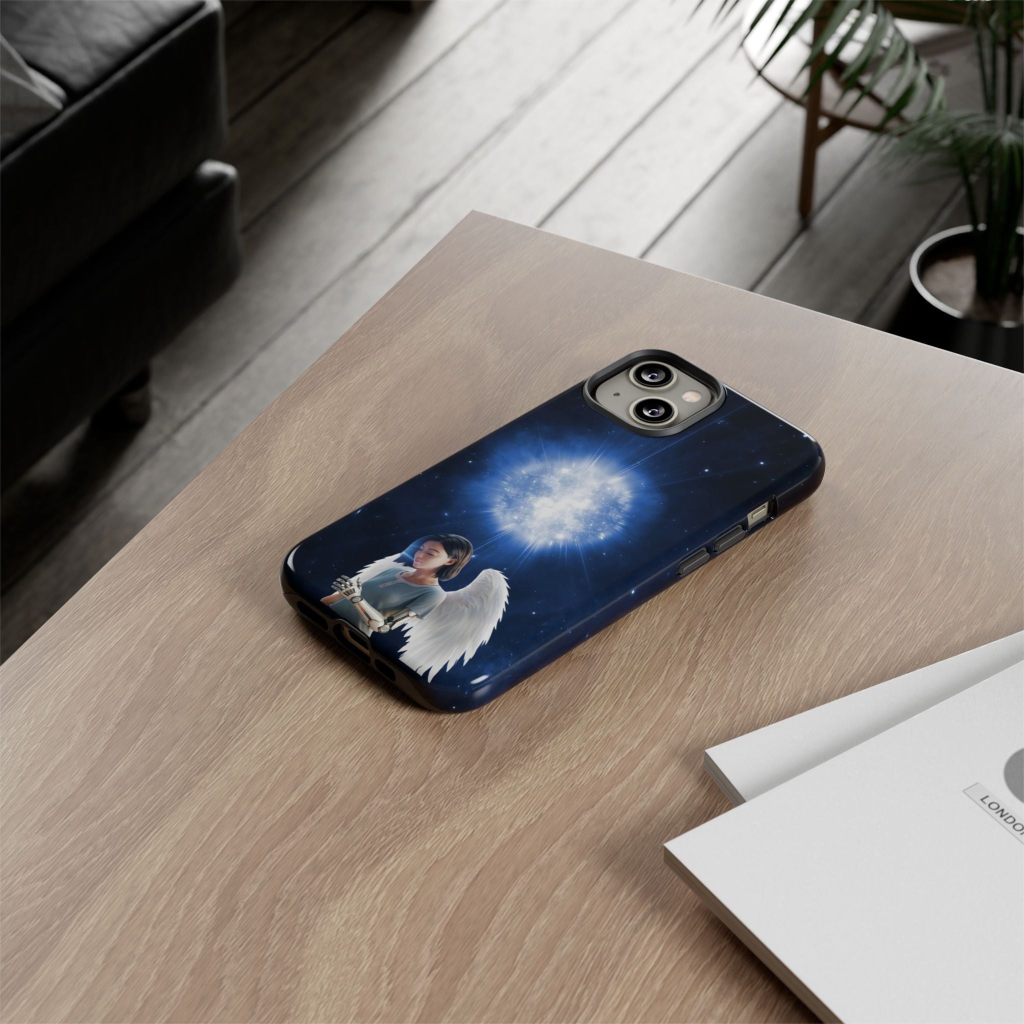 Angel Wings Galaxy Phone Case — Cosmic Light Protective Case ALITA BATTLE ANGEL