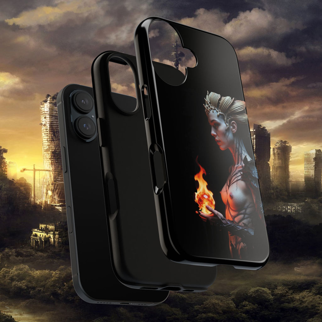 Fire Queen Phone Case — Dark Fantasy iPhone Armor - Alexia Ashford Side Face