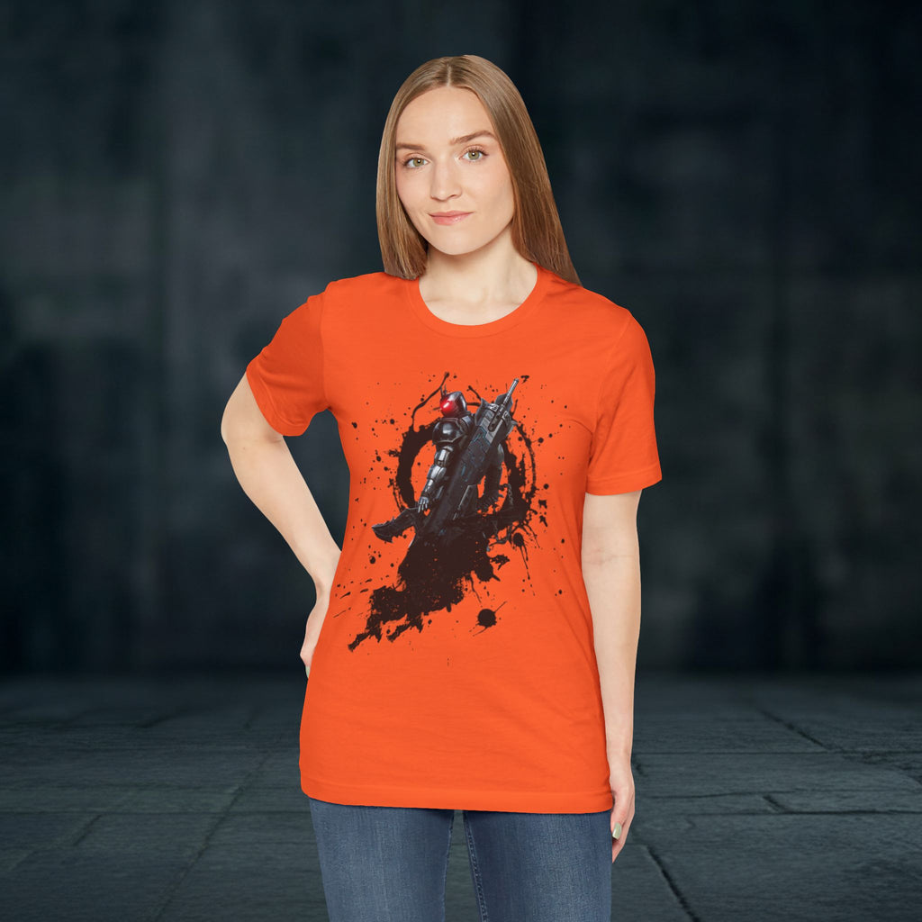 Splatter Noir Rifle Tee — Graphic Military Weapon Shirt