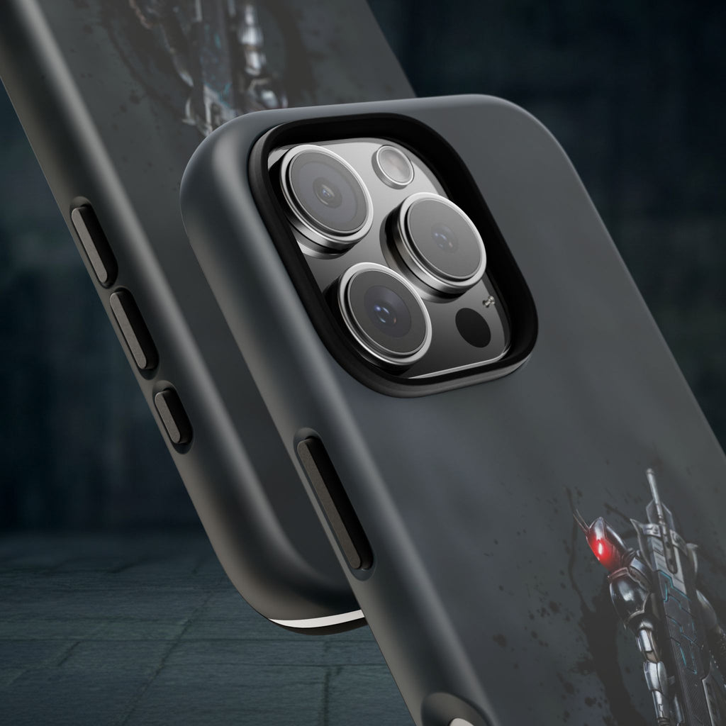 Tough Cases: Dark Cyber Soldier Phone Case — Rugged Sci‑Fi Armor Design