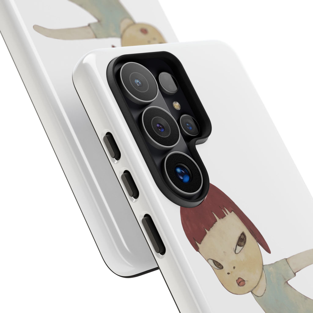 Cute Floating Girl Phone Case — Minimal Art Protective iPhone Cover