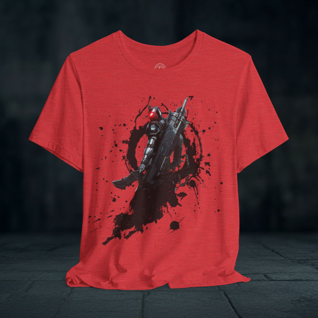 Splatter Noir Rifle Tee — Graphic Military Weapon Shirt