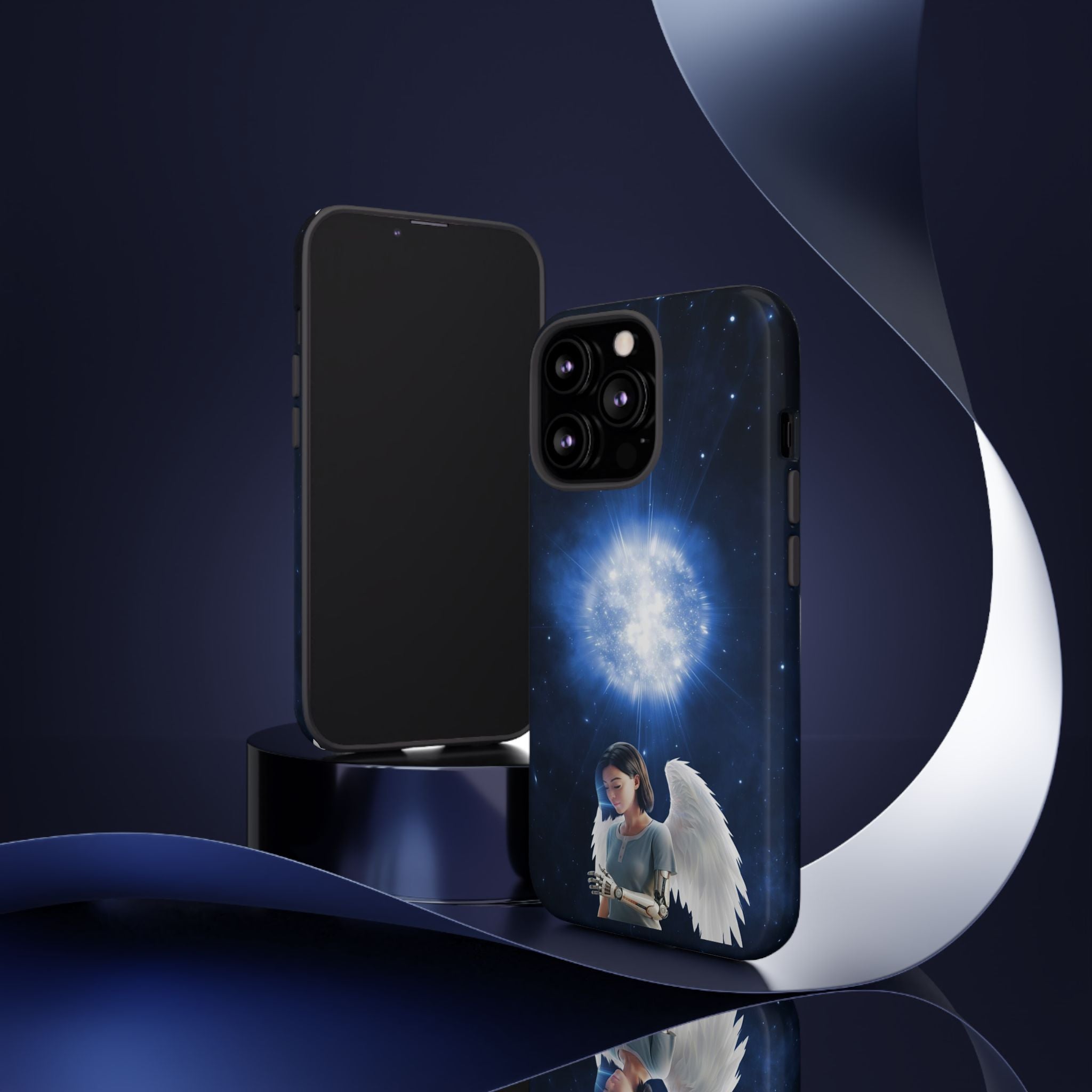 Angel Wings Galaxy Phone Case — Cosmic Light Protective Case ALITA BATTLE ANGEL