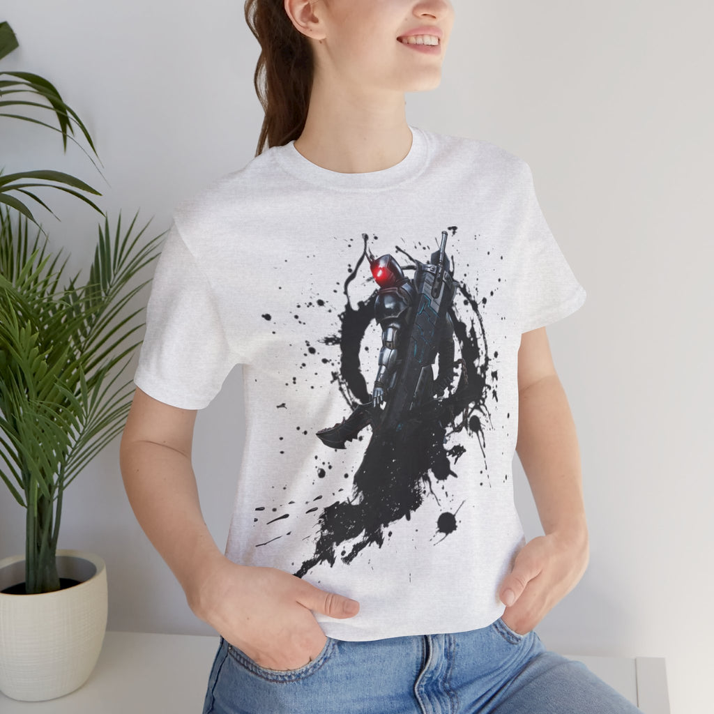Splatter Noir Rifle Tee — Graphic Military Weapon Shirt