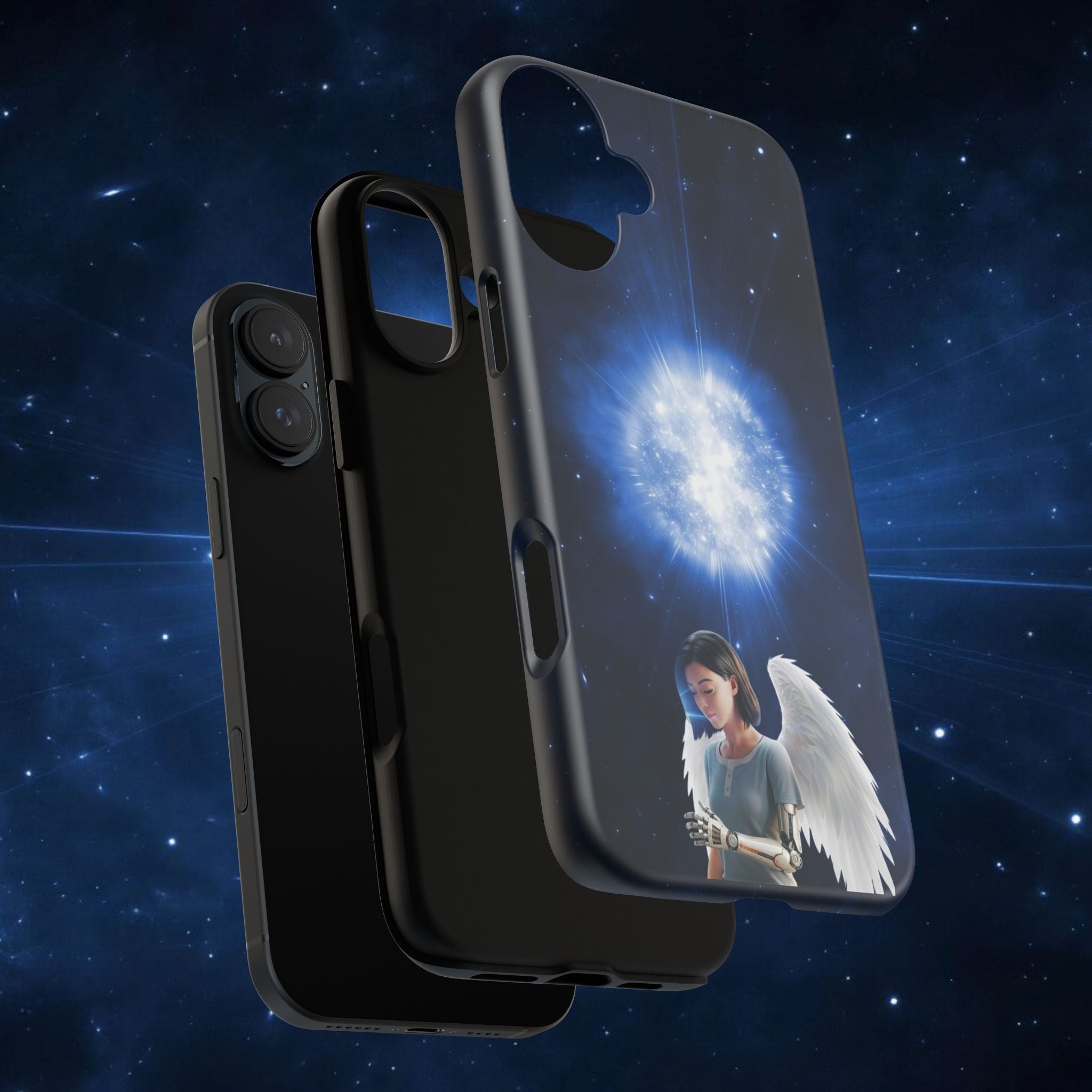 Angel Wings Galaxy Phone Case — Cosmic Light Protective Case ALITA BATTLE ANGEL