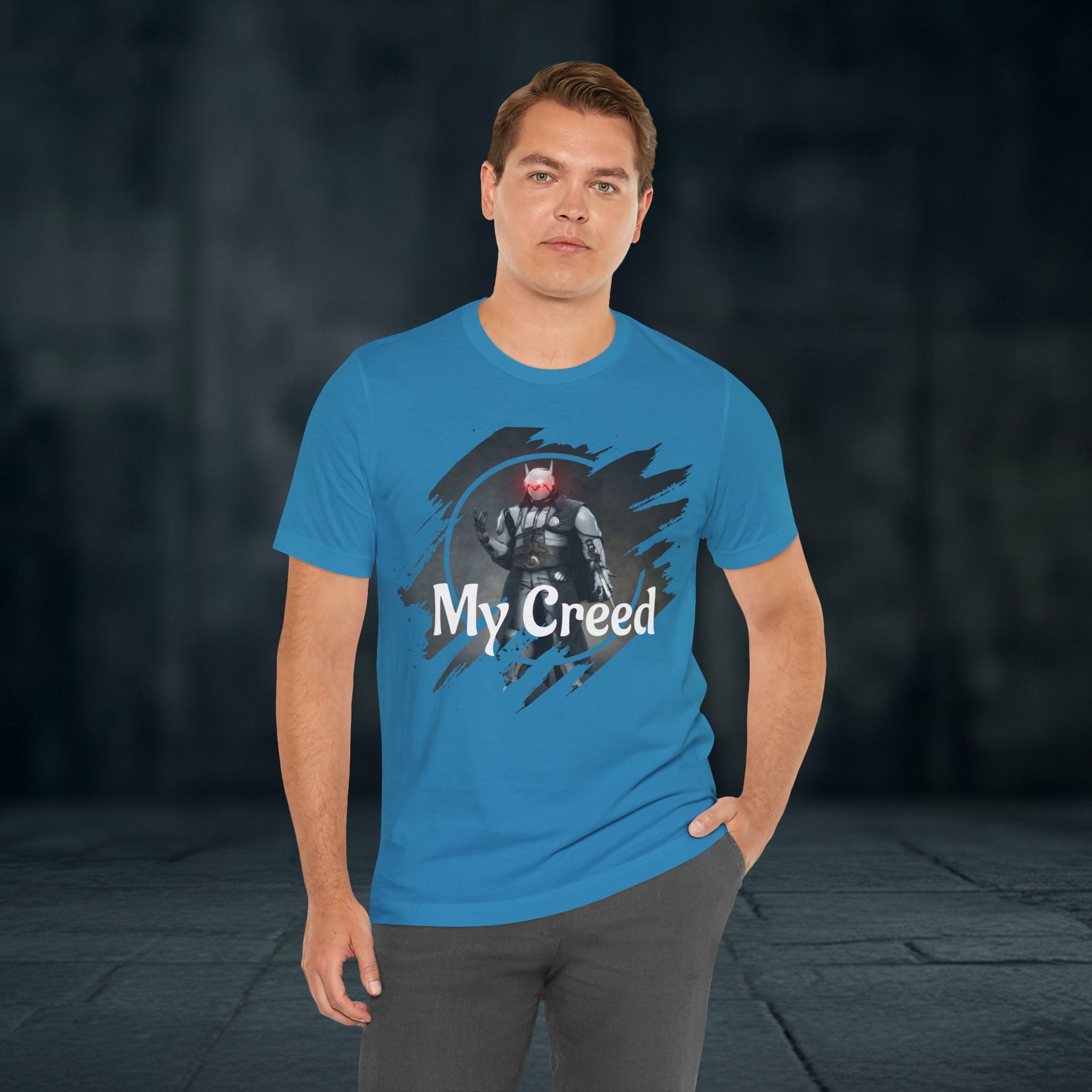 My Creed T-Shirt — Dark Knight Sci‑Fi Graphic Tee