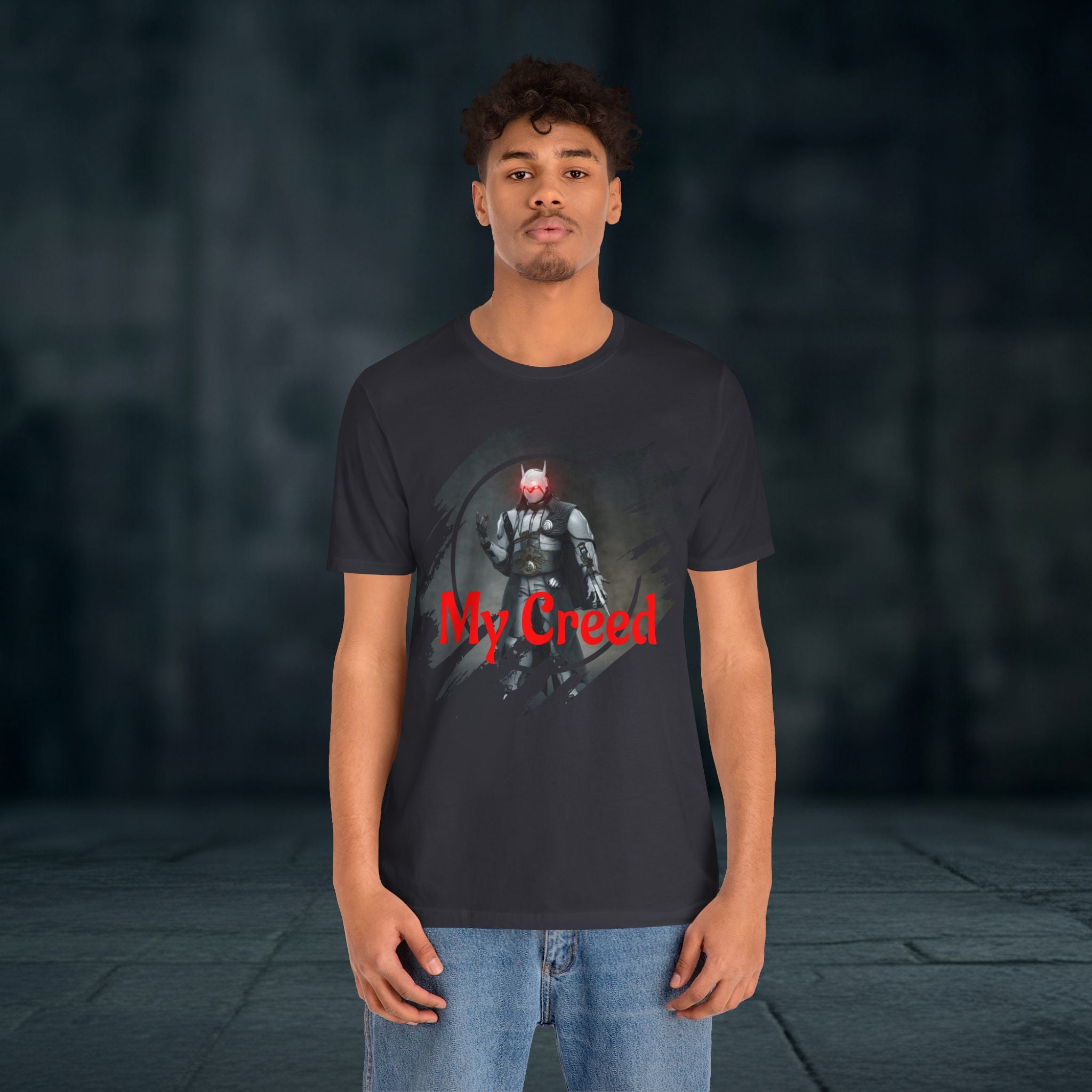 My Creed T-Shirt — Dark Knight Sci‑Fi Graphic Tee