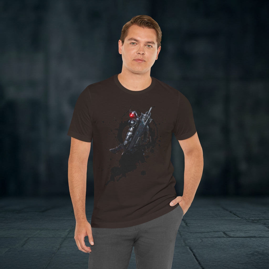 Splatter Noir Rifle Tee — Graphic Military Weapon Shirt