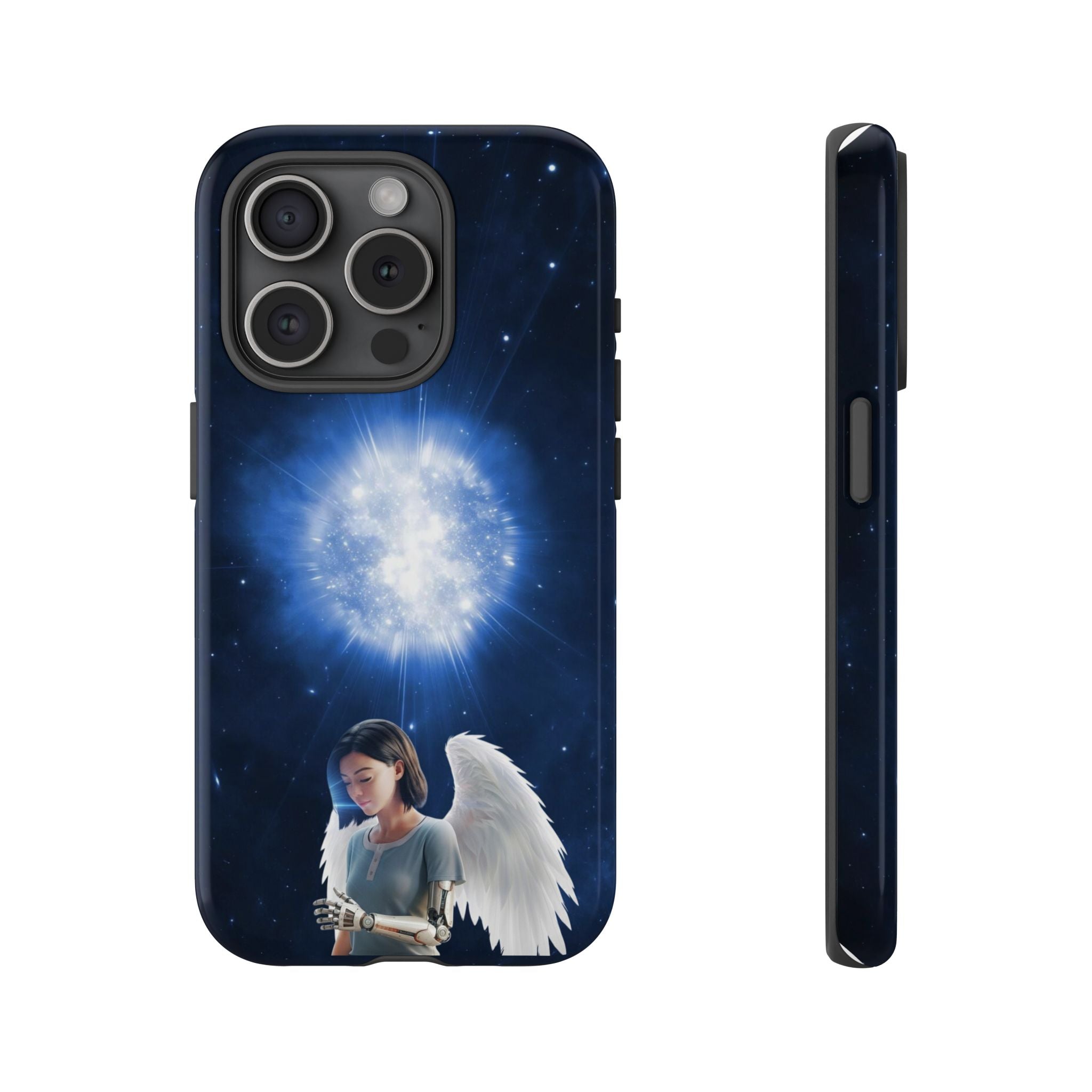 Angel Wings Galaxy Phone Case — Cosmic Light Protective Case ALITA BATTLE ANGEL