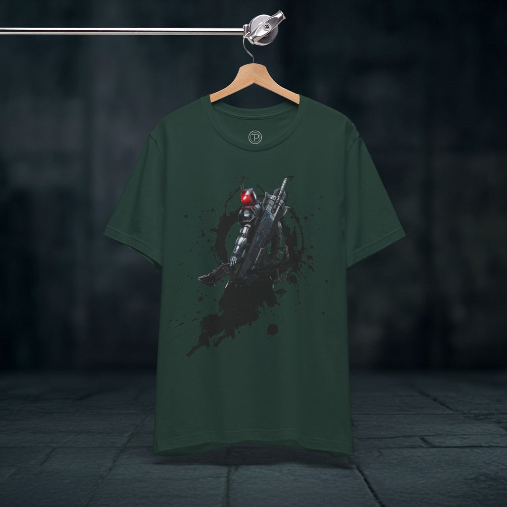Splatter Noir Rifle Tee — Graphic Military Weapon Shirt