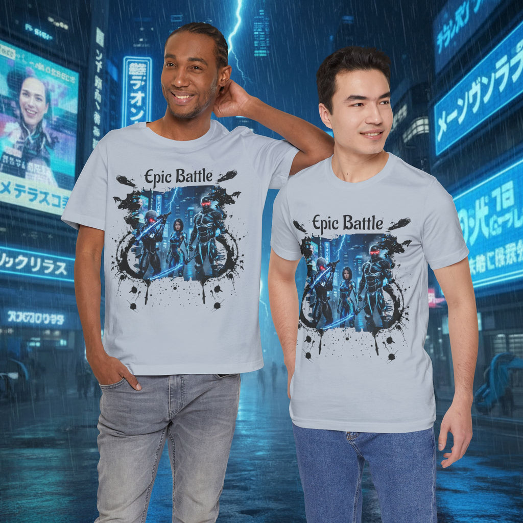 Epic Battle Tee — Sci‑Fi Gamer Graphic T-Shirt - Battle Suits