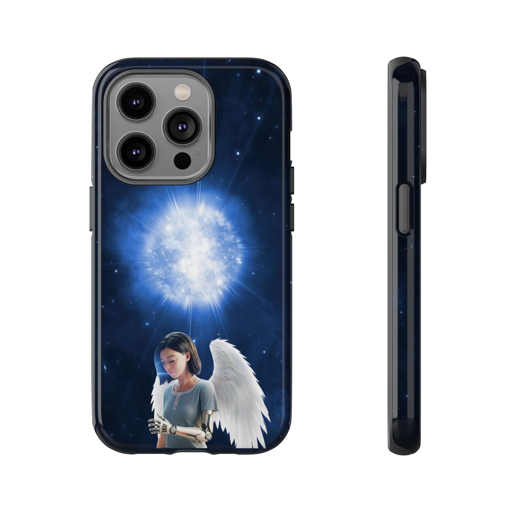Angel Wings Galaxy Phone Case — Cosmic Light Protective Case ALITA BATTLE ANGEL