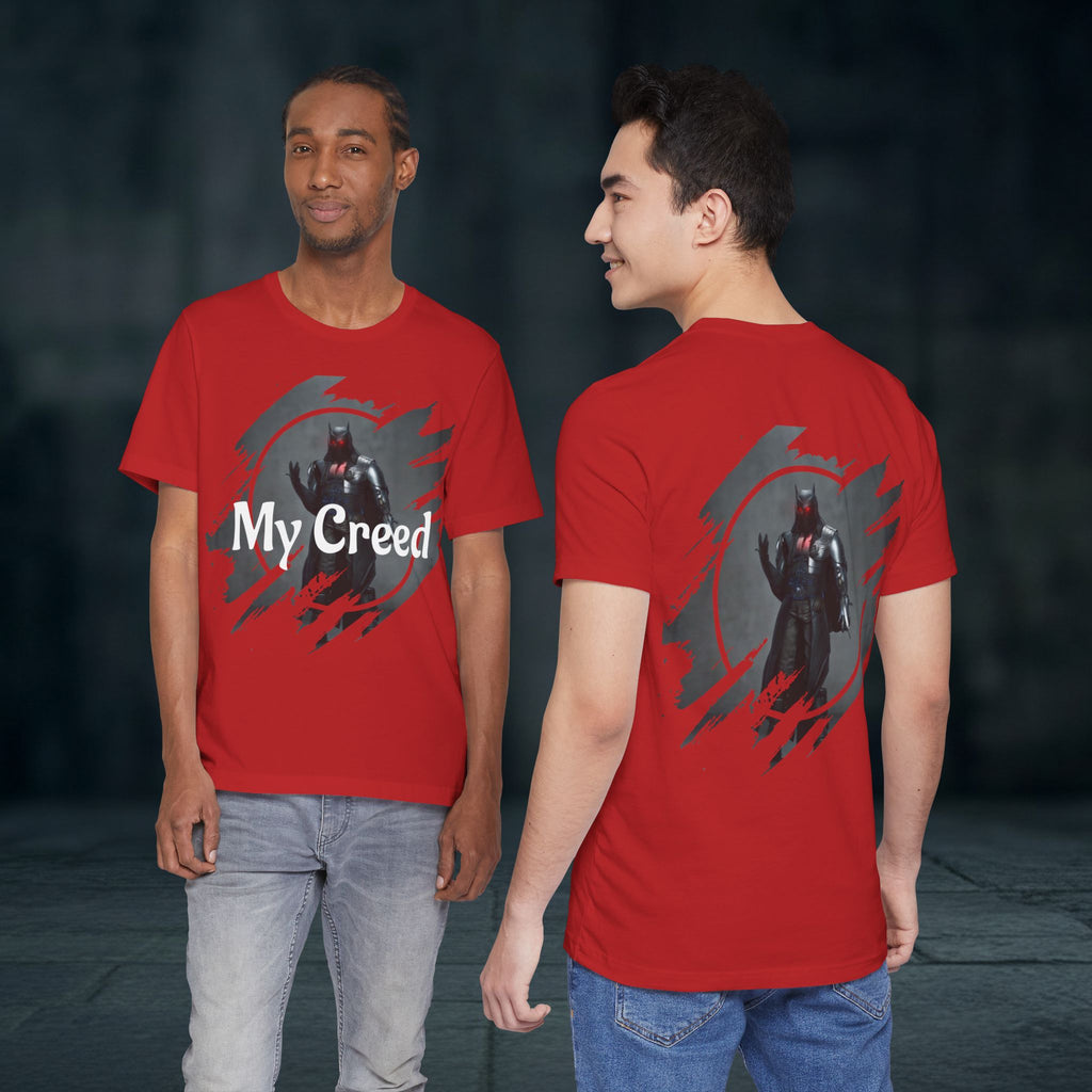 My Creed Graphic Tee — Dark Knight Sci‑Fi Illustration T‑Shirt