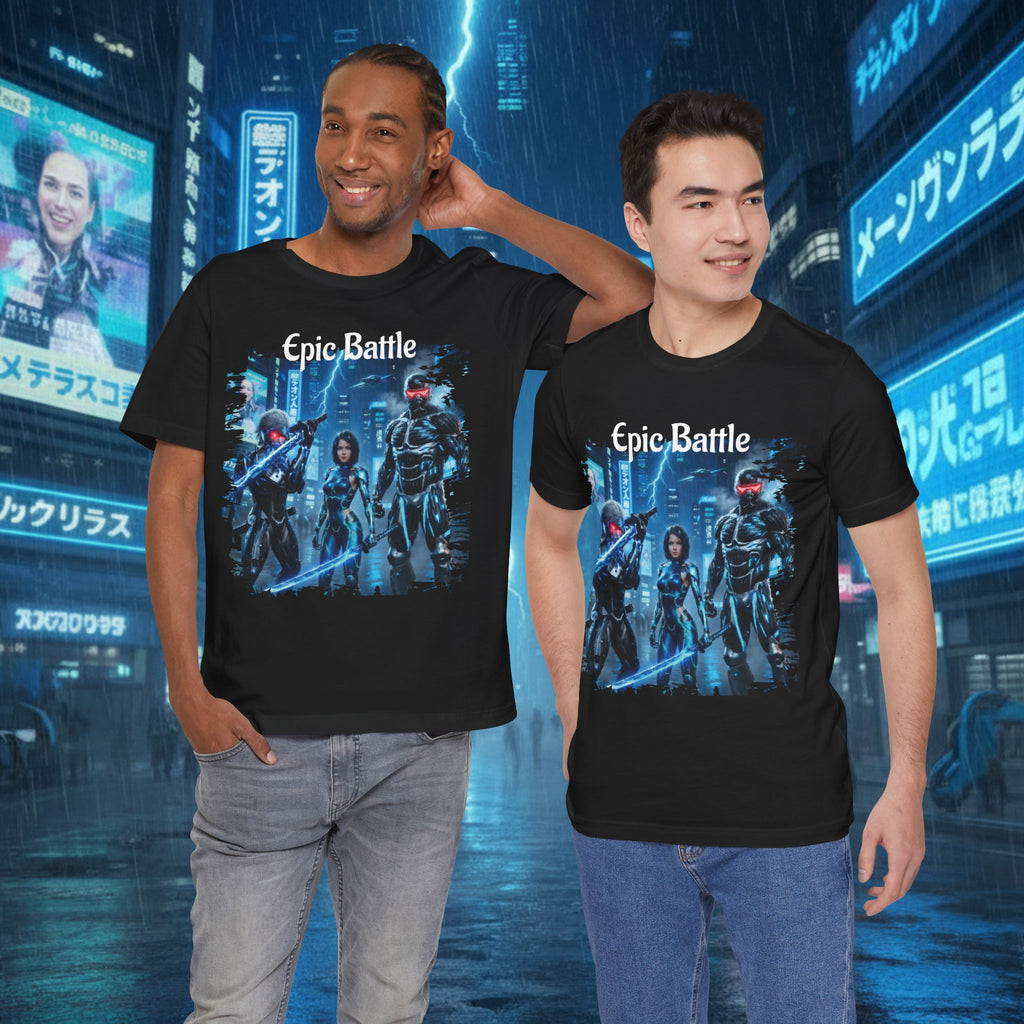 Epic Battle Tee — Sci‑Fi Gamer Graphic T-Shirt - Battle Suits