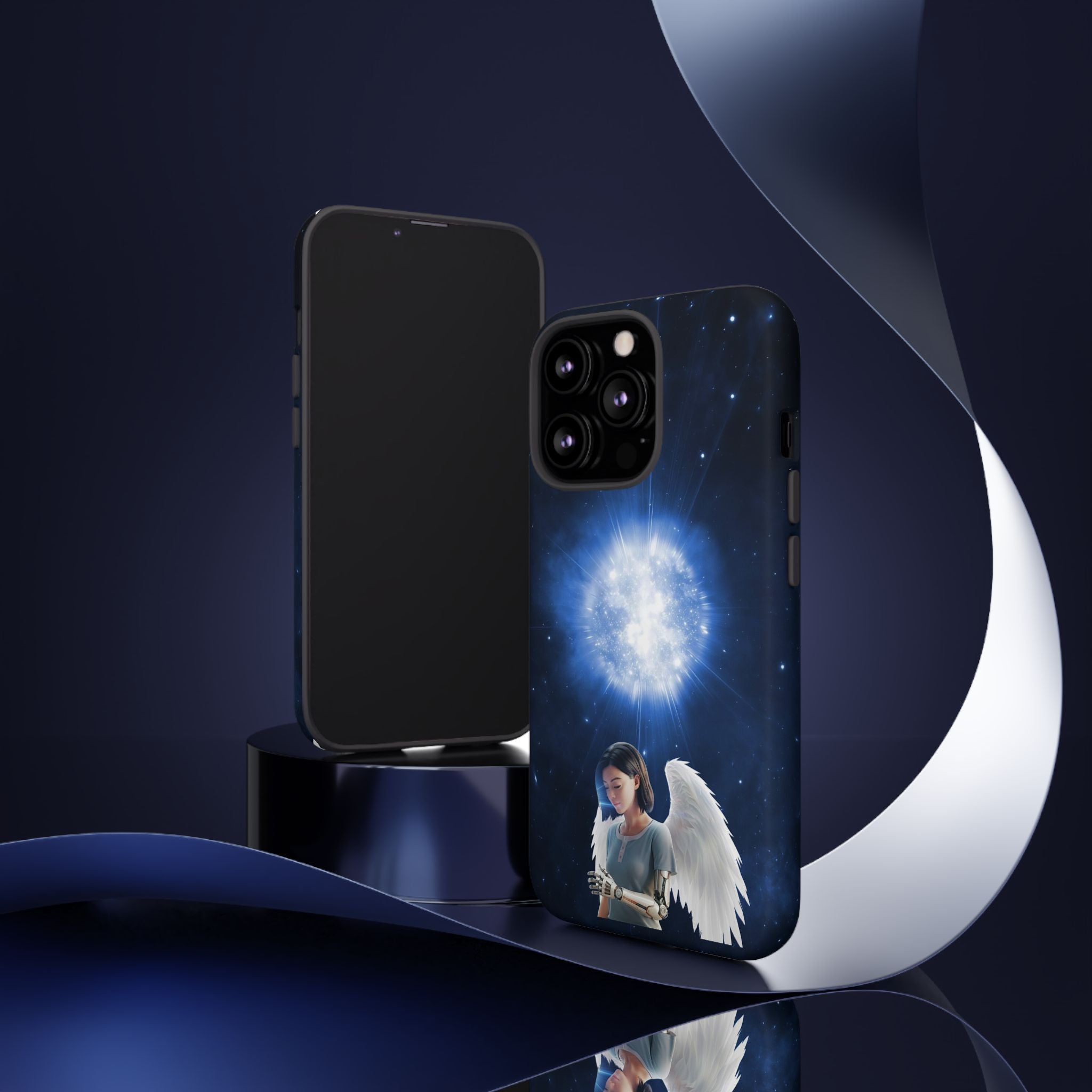 Angel Wings Galaxy Phone Case — Cosmic Light Protective Case ALITA BATTLE ANGEL