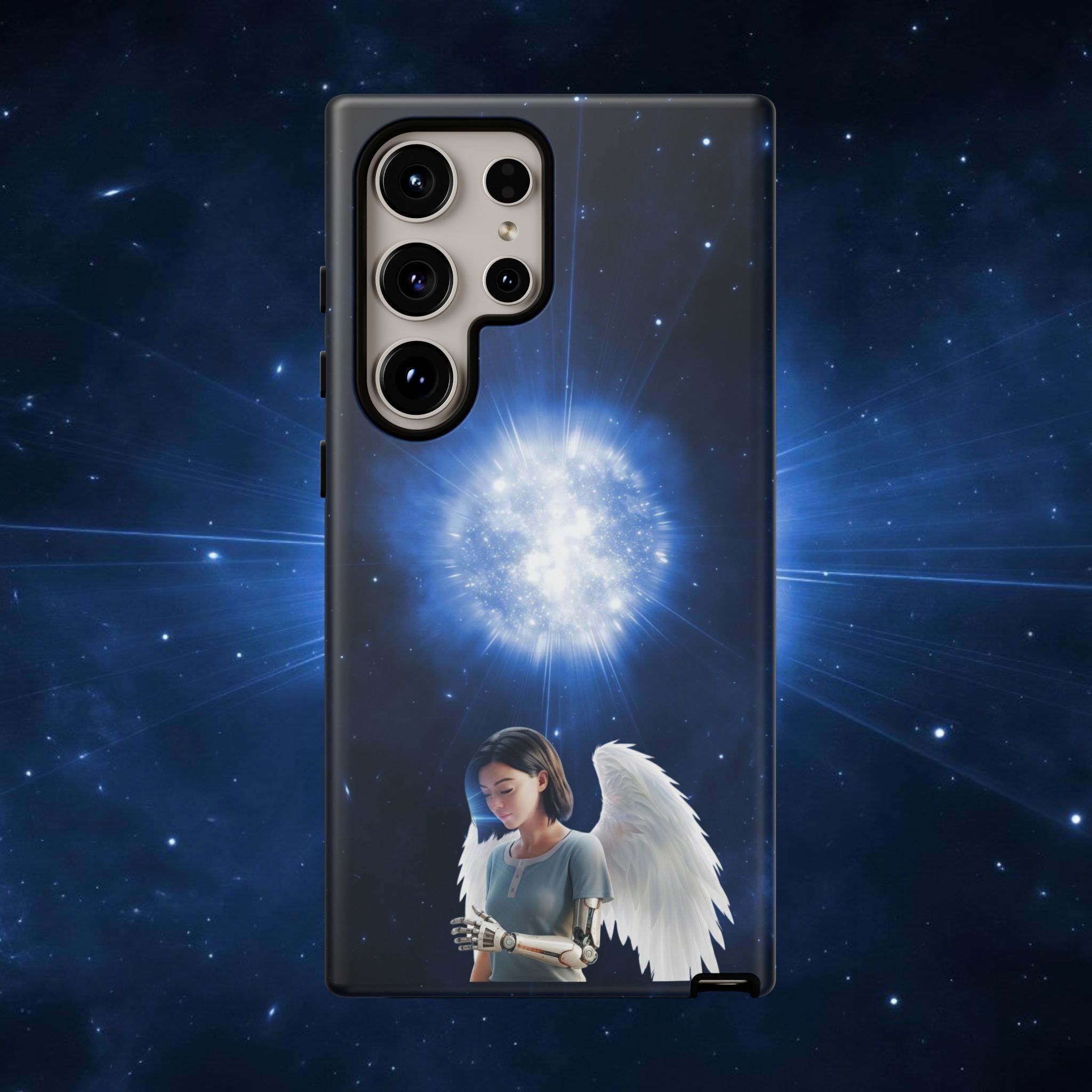 Angel Wings Galaxy Phone Case — Cosmic Light Protective Case ALITA BATTLE ANGEL